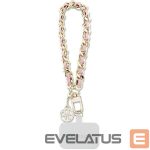 Nugarėlės dėklai Guess  Guess GUOUCHSAMC4P Universal Hand Strap case - pink Saffiano Chain 4G Charm 