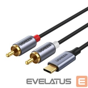 Kabelis Ugreen  Ugreen audio cable USB Type C (male) - 2RCA (male) 1.5m gray (20193 CM451) 