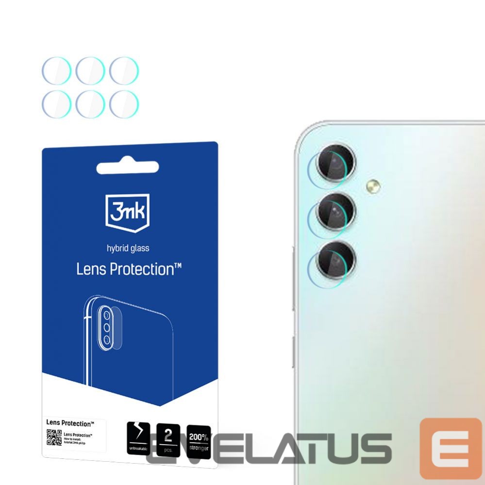 Apsauginiai stiklai 3MK Camera glass for Samsung Galaxy A34 5G 7H for 3mk Lens Protection series lens
