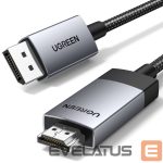 Kitas telefono priedas Ugreen  Ugreen DP119 15774 DisplayPort / HDMI 4K 60Hz cable 2m - gray 