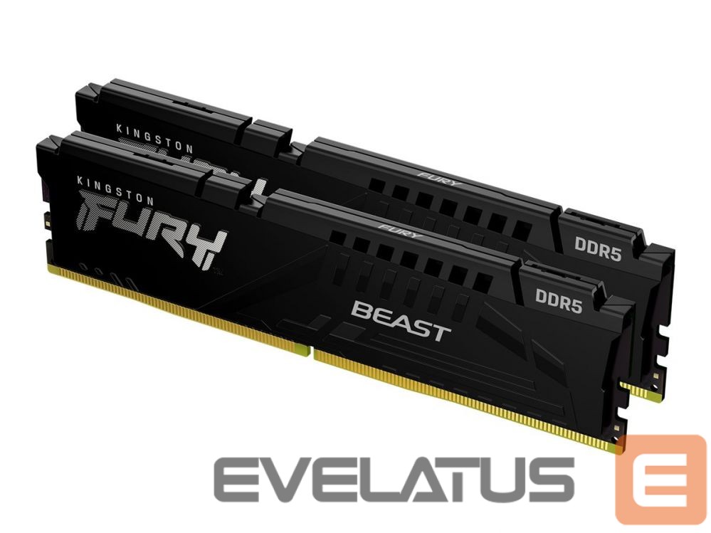 DDR4 atmintis Kingston KF560C30BBEK2-32 32GB 6000MT/s DDR5 CL30 DIMM (Kit of 2) FURY Beast Black EXPO