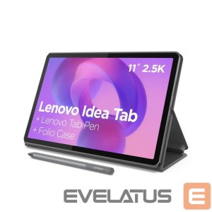 Planšetiniai kompiuteriai Lenovo  Idea Tab 11 2.5K Mediatek Dimensity 6300/8GB/256GB/Android 15/Grey/2Y Warranty |  Tab (without power adapter) | Idea Tab | 11 " | Luna Grey | IPS | 2560x1600 pixels | MediaTek | Dimensity 6300 | 8 GB | Soldered LPDDR4x | 256 GB | Wi-Fi | Front camera | 5 MP | Rear camera | 8 MP | Bluetooth | 5.2 | Android | 15 or Later | Warranty 24 month(s) | Folio Case +  Tab Pen 