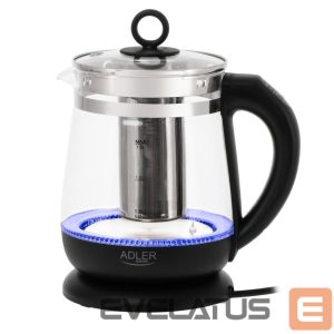 Virdulys Adler  Kettle | AD 1299 | Electric | 2200 W | 1.5 L | Glass | 360° rotational base | Black 