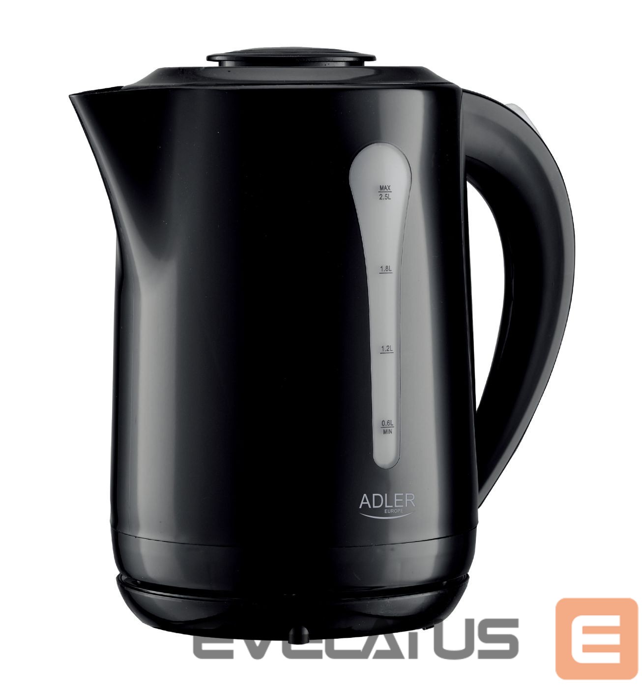 Virdulys Adler Kettle | AD 1244 | Electric | 1850 W | 2.5 L | Plastic | 360° rotational base | Black