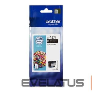 Eksploatacinės medžiagos spausdintuvams Brother  LC424BK | Ink Cartridge | Black 