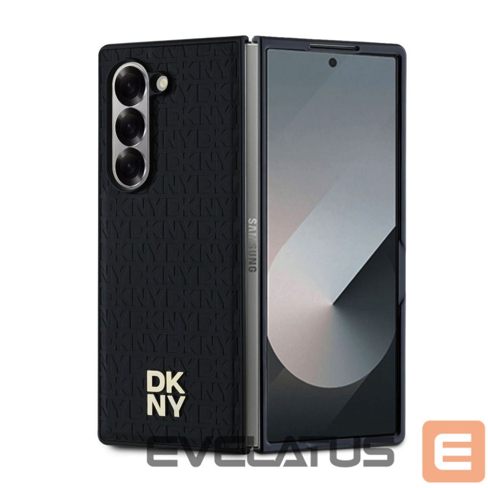 Nugarėlės dėklai DKNY - DKNY PU Leather Repeat Pattern Stack Logo MagSafe Case for Samsung Galaxy Z Fold 6 Black