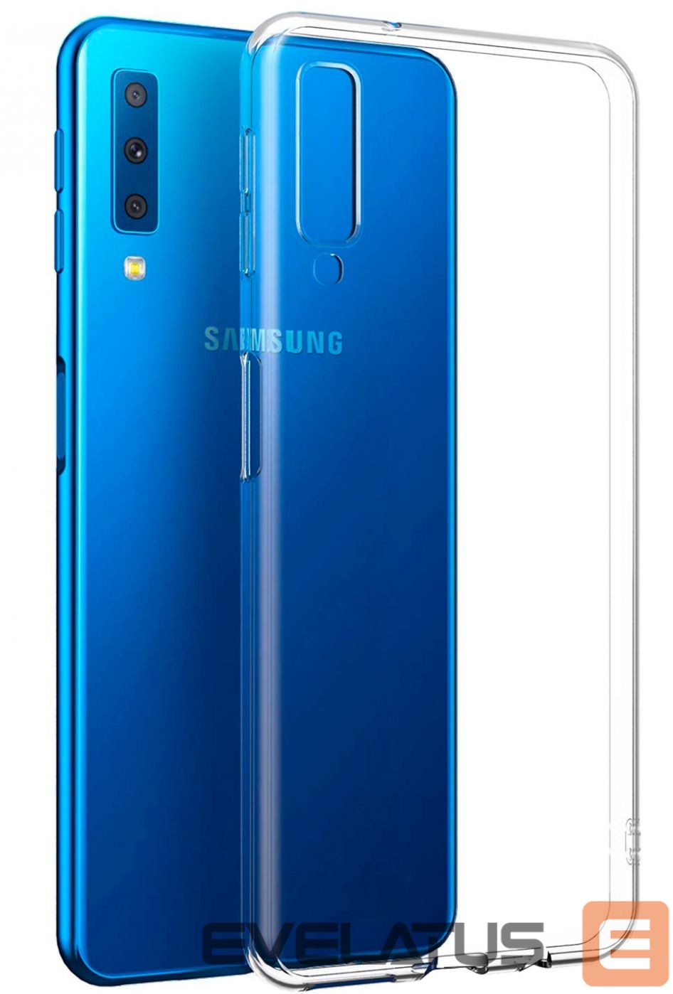 Nugarėlės dėklai Evelatus Samsung A7 2018 Clear Silicone Case 1.5mm TPU Transparent