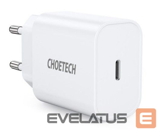 Adapteriai Choetech USB wall charger Type C PD 20W White