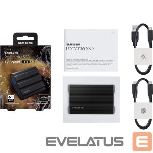Kompiuterių komponentai Samsung  SAMSUNG Portable SSD T7 Shield 4TB Black 