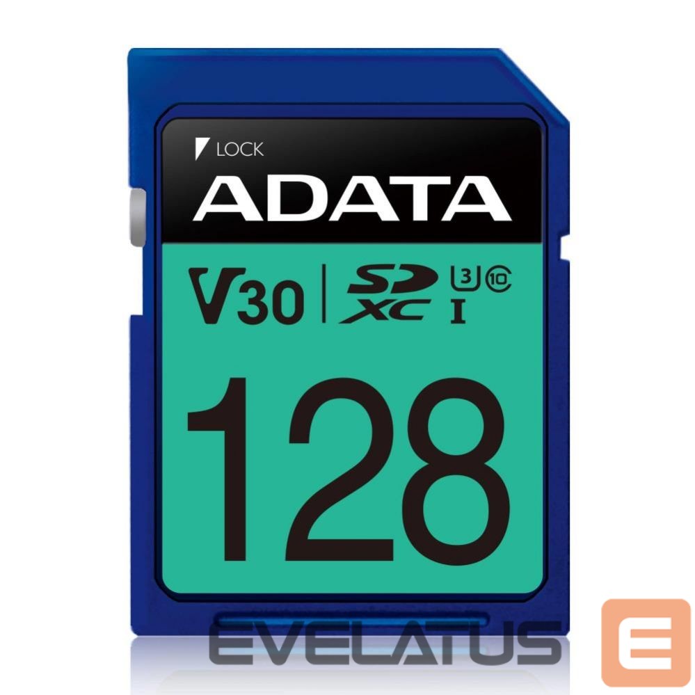 Kitas kompiuterio priedas ADATA MEMORY SDXC 128GB V30/ASDX128GUI3V30S-R