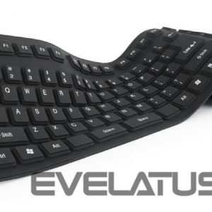 Kompiuterio klaviatūra Gembird  KEYBOARD FLEXIBLE USB ENG/BLACK KB-109F-B 