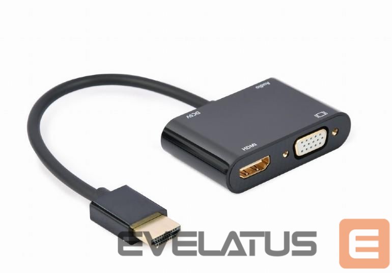 Moduliai ir siųstuvai Gembird I/O ADAPTER HDMI TO HDMI/VGA/A-HDMIM-HDMIFVGAF-01