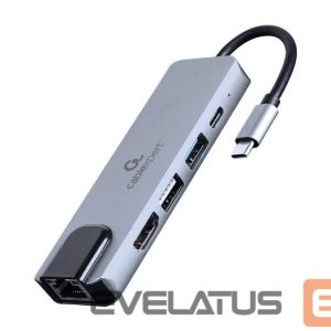 Moduliai ir siųstuvai Gembird  I/O ADAPTER USB-C TO HDMI/USB3/5IN1 A-CM-COMBO5-04 