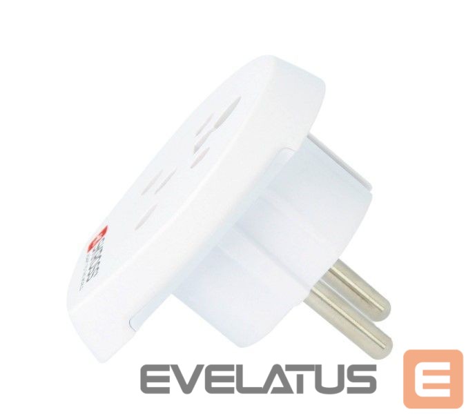 Adapteris Skross Travel adapter Denmark, India - Israel to Europe White