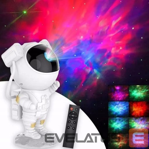 Stalinė lempa iLike LED projection star light astronaut SM4 White