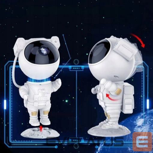 Stalinė lempa iLike LED projection star light astronaut SM4 White