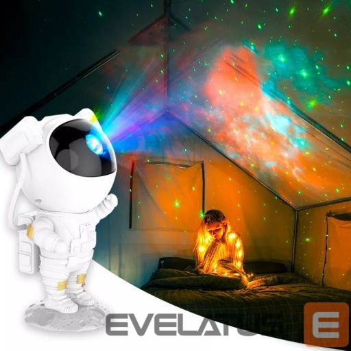 Stalinė lempa iLike LED projection star light astronaut SM4 White