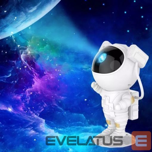 Stalinė lempa iLike LED projection star light astronaut SM4 White
