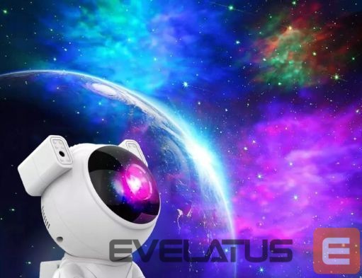 Stalinė lempa iLike LED projection star light astronaut SM4 White