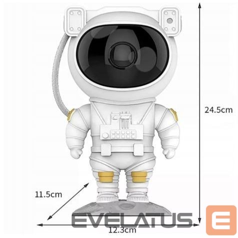 Stalinė lempa iLike LED projection star light astronaut SM4 White