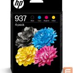 Spausdintuvai HP  HP 937 CMYK Original Ink Cartridge 4-Pac 