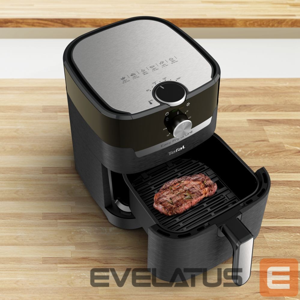 Stalo grotelės TEFAL Fryer Easy Fry and Grill EY501815 Power 1550 W, Capacity 4.2 L, Black