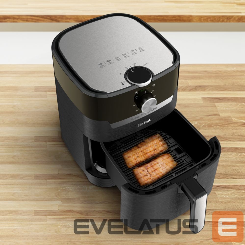 Stalo grotelės TEFAL Fryer Easy Fry and Grill EY501815 Power 1550 W, Capacity 4.2 L, Black