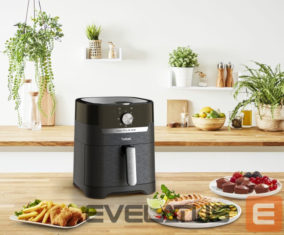 Stalo grotelės TEFAL Fryer Easy Fry and Grill EY501815 Power 1550 W, Capacity 4.2 L, Black