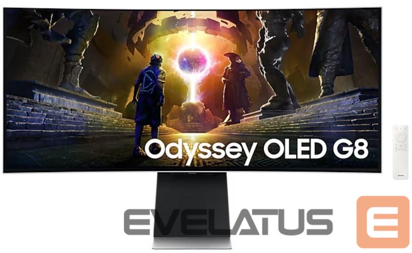 Monitoriai Samsung Monitor||34"|Gaming/Smart/Curved/21 : 9|Panel OLED|3440x1440|21:9|175Hz|0.03 ms|Speakers|Swivel|Height adjustable|Tilt|LS34DG850SUXDU
