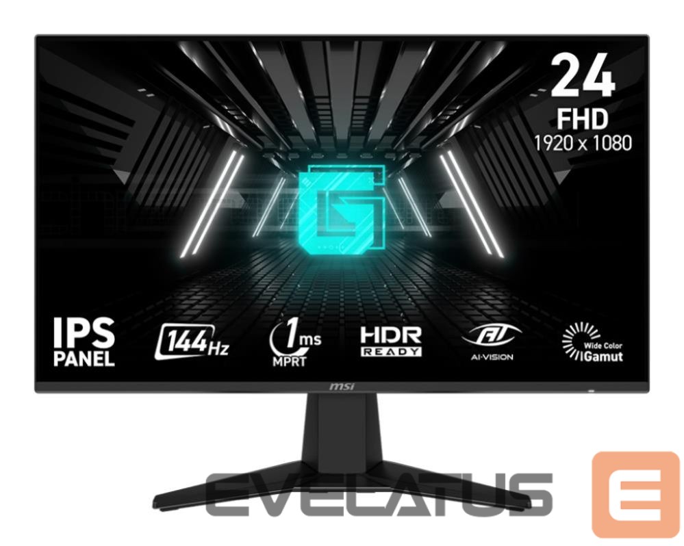 Monitoriai MSI LCD Monitor||G242L E14|23.8"|Gaming|Tilt|Matte|Panel IPS|1920x1080|16:9|144Hz|1 ms|Colour Black|G242LE14