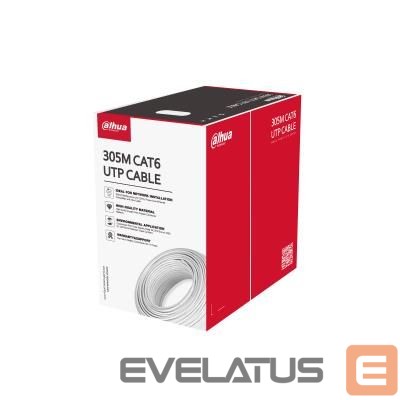 Jungikliai DAHUA CABLE CAT6 UTP 305M WHITE/PFM923I-6UN-C