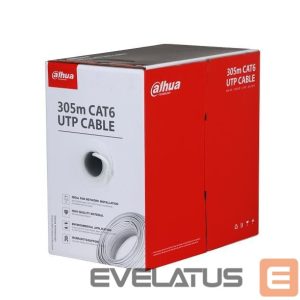 Jungikliai DAHUA  CABLE CAT6 UTP 305M CCA WHITE/PFM922I-6UN-C-WHITE 