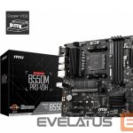 AMD procesoriaus pagrindinė plokštė MSI  Mainboard||AMD B550|SAM4|MicroATX|Memory DDR4|Memory slots 4|2xPCI-Express 3.0 1x|1xPCI-Express 4.0 16x|2xM.2|1x15pin D-sub|1xHDMI|1xDisplayPort|2xAudio-In|1xAudio-Out|2xUSB 2.0|4xUSB 3.2|1xPS/2|1xRJ45|B550MPRO-VDH 