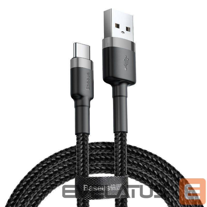 Kabelis Baseus Baseus Cafule cable USB-C 3A 0.5m (Gray+Black)