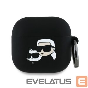 Kitos prekės Karl Lagerfeld  Karl Lagerfeld Silicone Karl&Chaupette Head 3D Case for AirPods 4 - Black 