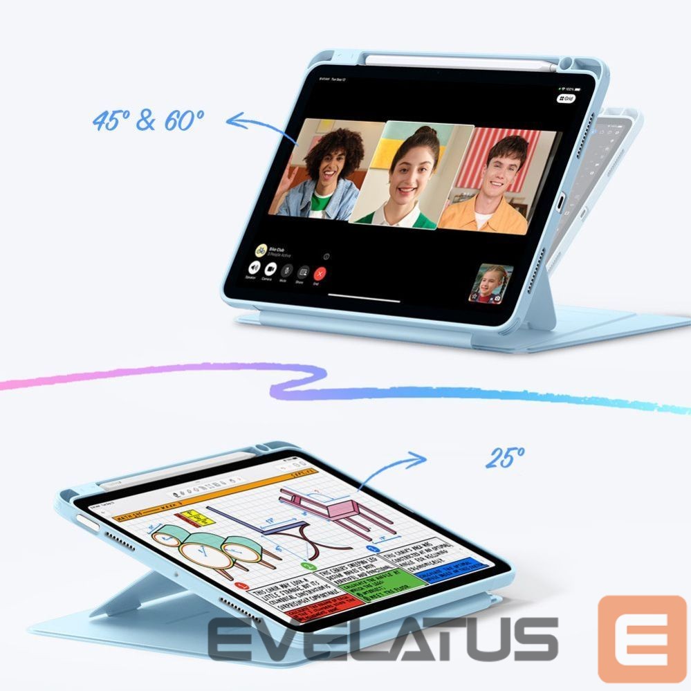Kitos prekės ESR ESR Flip Hybrid Case for iPad 10.9" (2020/2022) / 11" (2024/2025/2026) - Blue