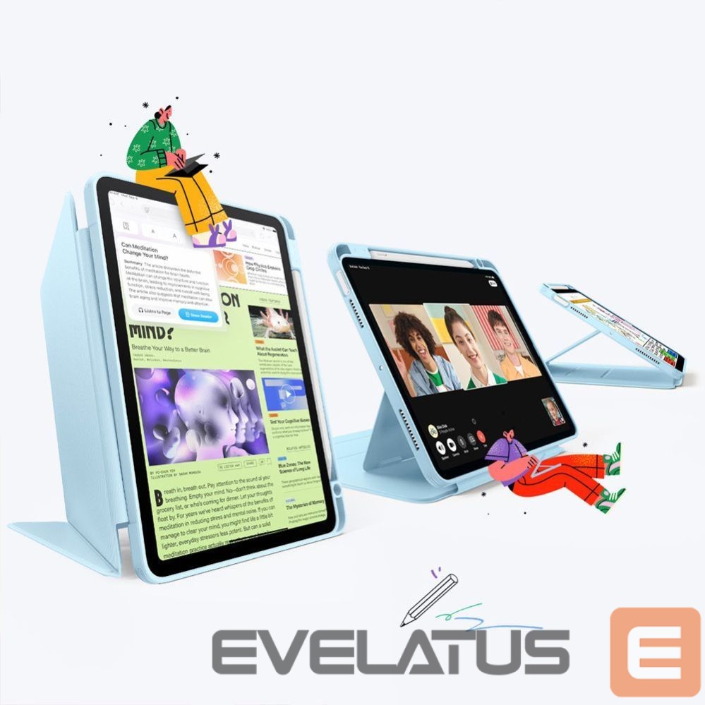 Kitos prekės ESR ESR Flip Hybrid Case for iPad 10.9" (2020/2022) / 11" (2024/2025/2026) - Blue