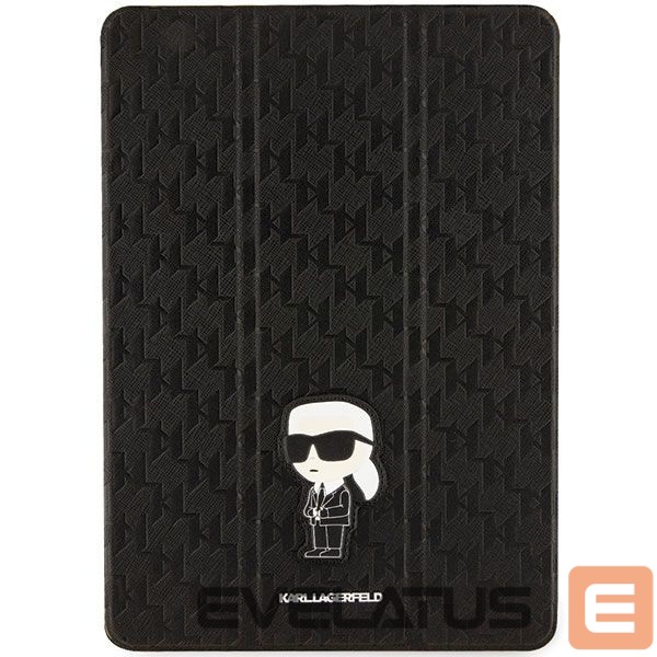 Kitos prekės Karl Lagerfeld Karl Lagerfeld Saffiano Monogram Ikonik Case for iPad 10.2" 2019 (7th gen.) Folio Magnet Allover Cover - Black