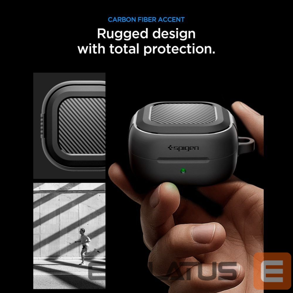 Kitos prekės Spigen Spigen Rugged Armor Case for Samsung Galaxy Buds 4 / 4 Pro - Matte Black
