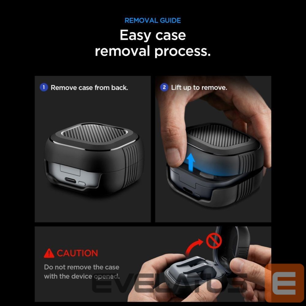 Kitos prekės Spigen Spigen Rugged Armor Case for Samsung Galaxy Buds 4 / 4 Pro - Matte Black