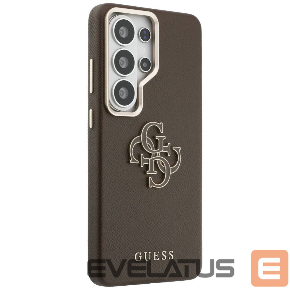 Kitos prekės Guess Guess Grained Big 4G Metal Logo Case for Samsung Galaxy S26 - Brown
