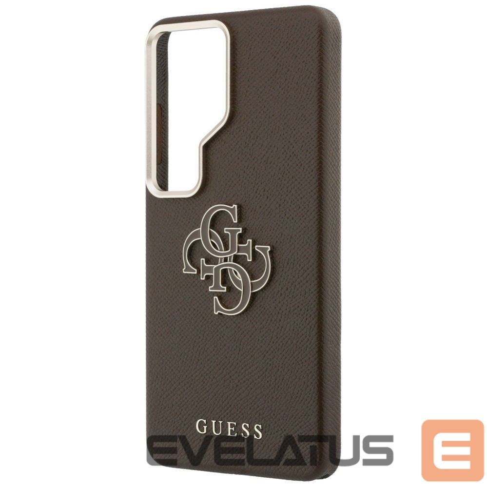 Kitos prekės Guess Guess Grained Big 4G Metal Logo Case for Samsung Galaxy S26 - Brown