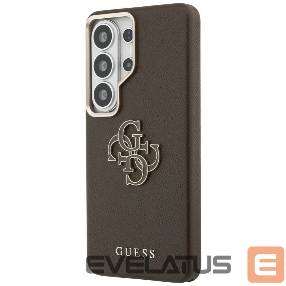 Kitos prekės Guess Guess Grained Big 4G Metal Logo Case for Samsung Galaxy S26 - Brown