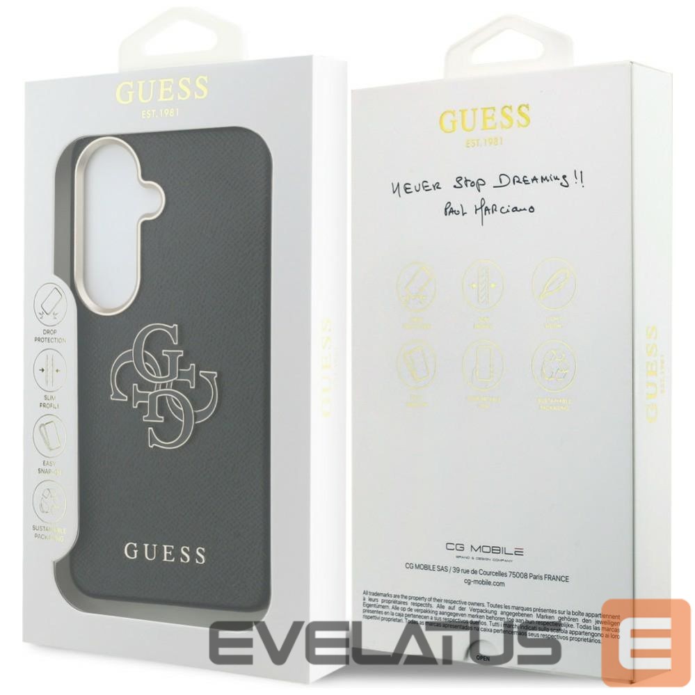 Kitos prekės Guess Guess Grained Big 4G Metal Logo Case for Samsung Galaxy S26+ - Brown