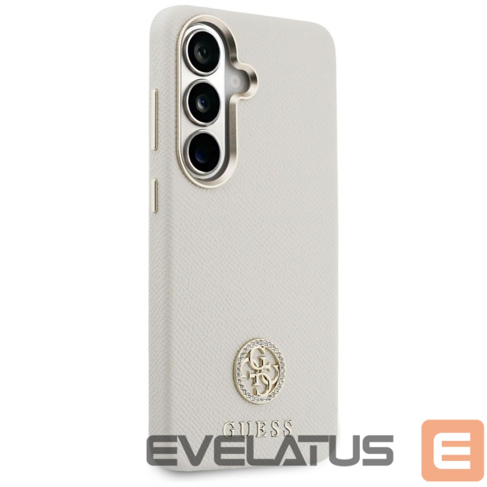 Kitos prekės Guess Guess Rhinestone Round Logo MagSafe Case for Samsung Galaxy S26 - Beige