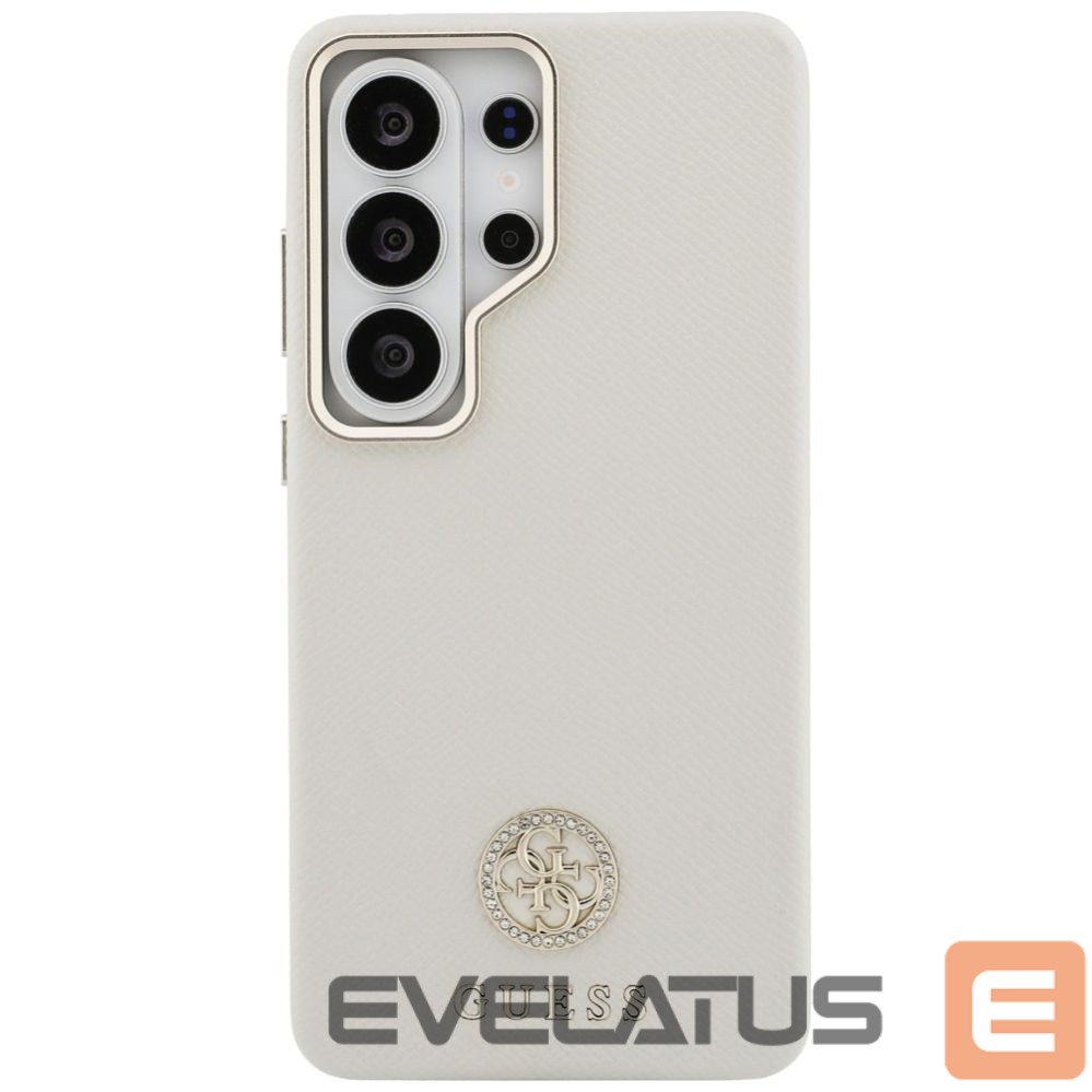Kitos prekės Guess Guess Rhinestone Round Logo MagSafe Case for Samsung Galaxy S26 Ultra - Beige