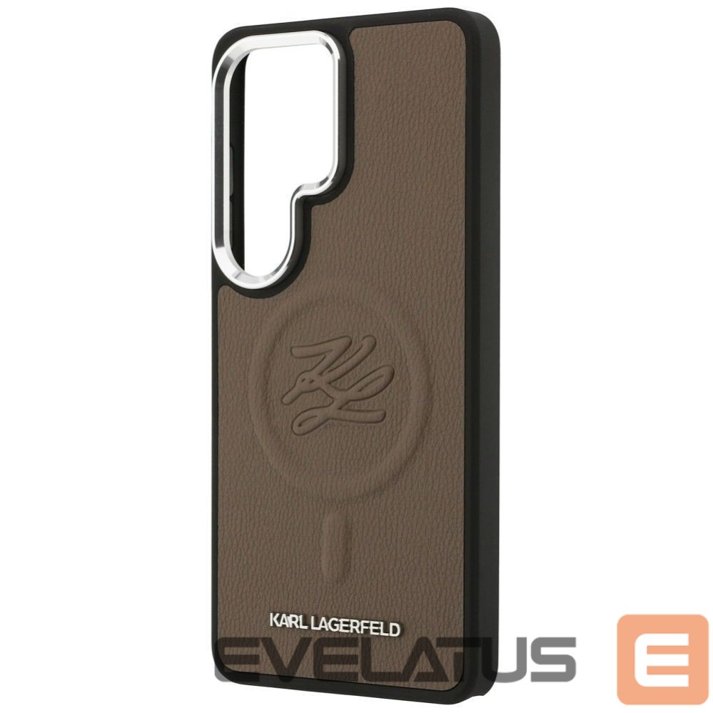 Kitos prekės Karl Lagerfeld Karl Lagerfeld Embossed Ring Initials MagSafe Case for Samsung Galaxy S26 Ultra - Brown