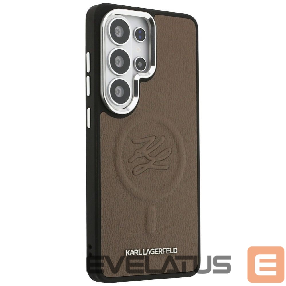 Kitos prekės Karl Lagerfeld Karl Lagerfeld Embossed Ring Initials MagSafe Case for Samsung Galaxy S26 Ultra - Brown