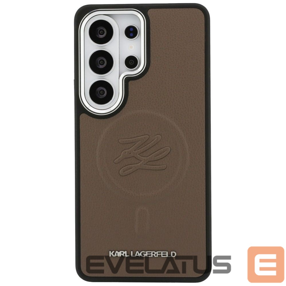 Kitos prekės Karl Lagerfeld Karl Lagerfeld Embossed Ring Initials MagSafe Case for Samsung Galaxy S26 Ultra - Brown