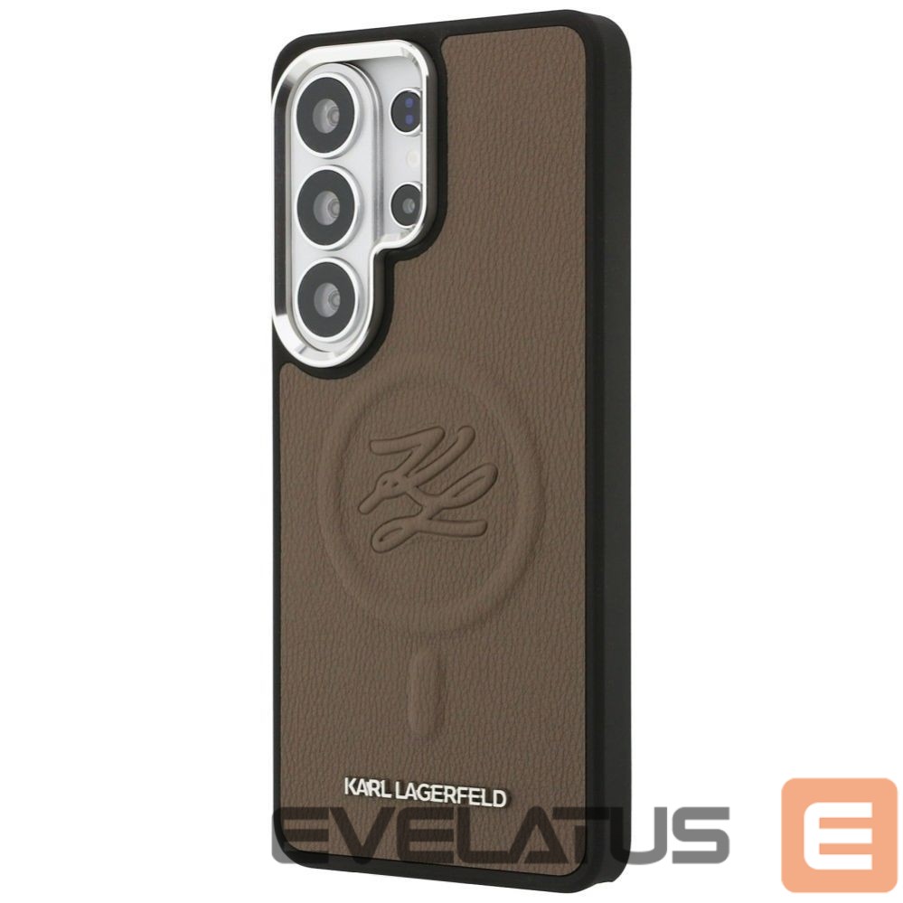 Kitos prekės Karl Lagerfeld Karl Lagerfeld Embossed Ring Initials MagSafe Case for Samsung Galaxy S26 Ultra - Brown